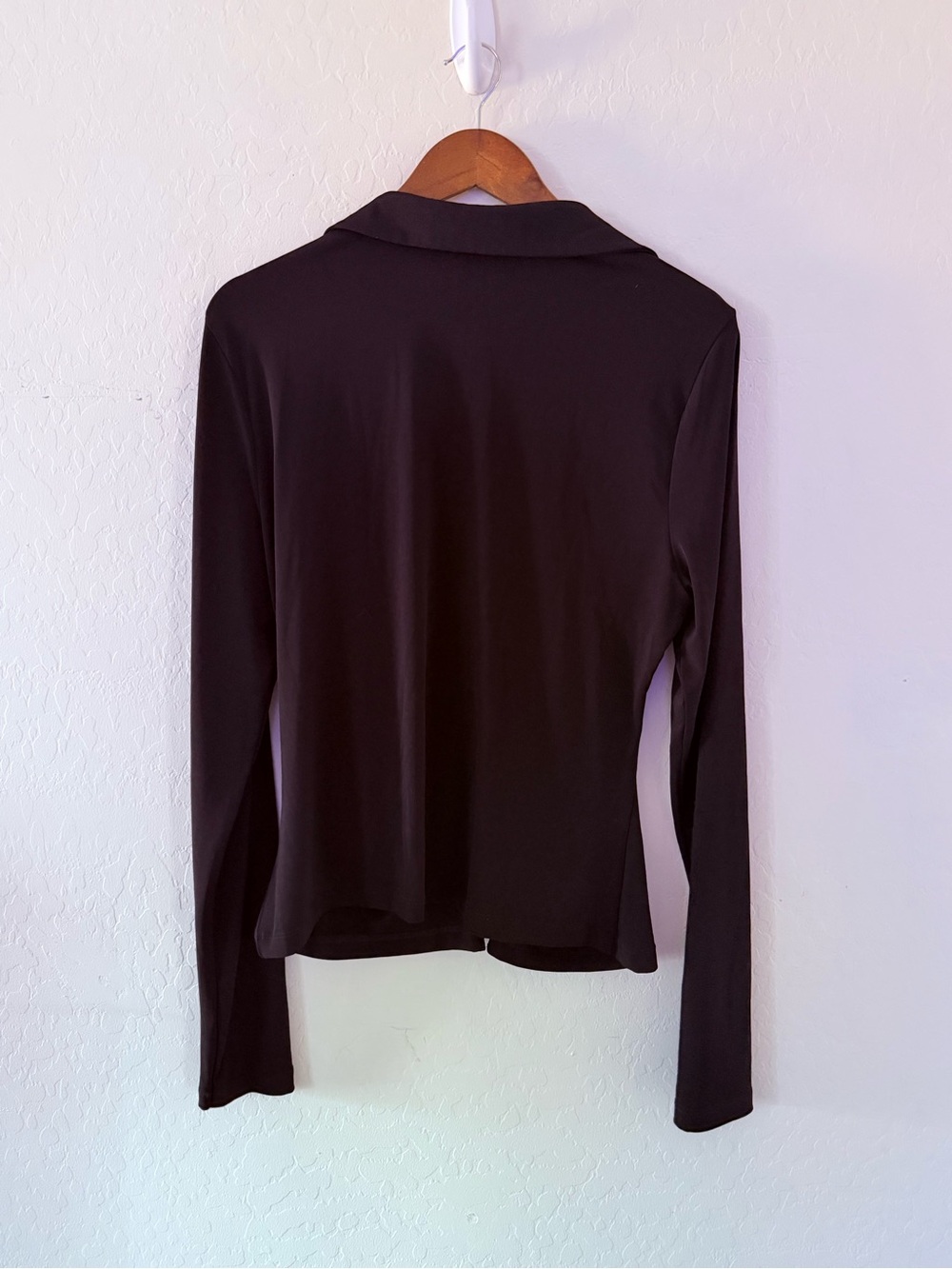 ASOS DESIGN Black‎ Ruched Button Front Collared Top Size US 16 - Picture 6 of 6